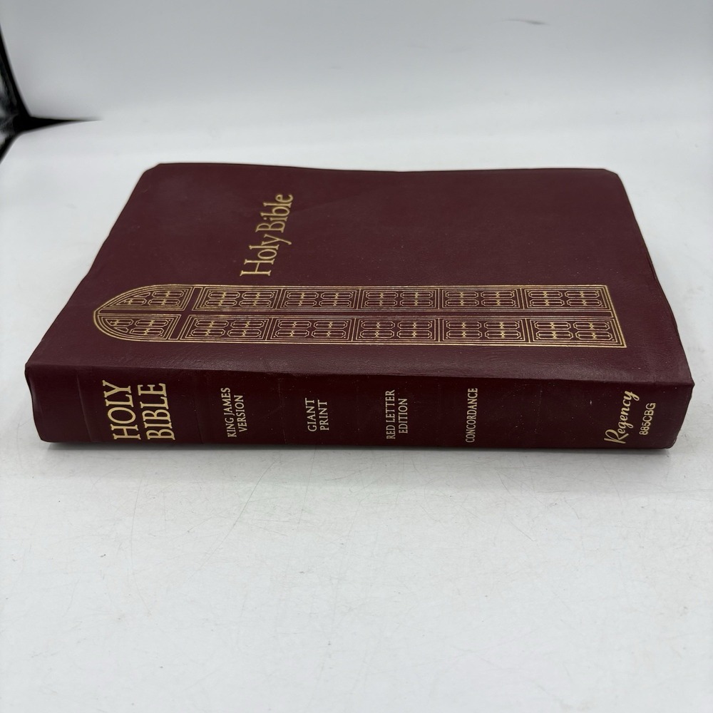 Vintage Holy Bible King James Version KJV Regency Giant Print Red Letter Concord